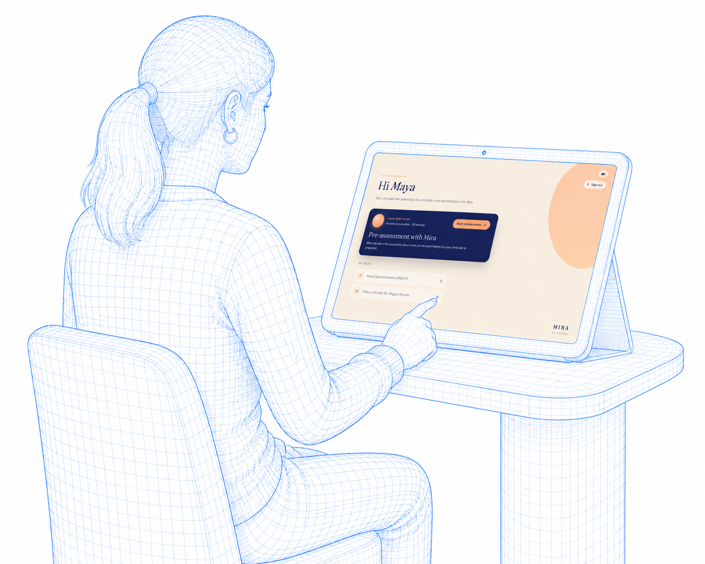 Psyrin Kiosk with person